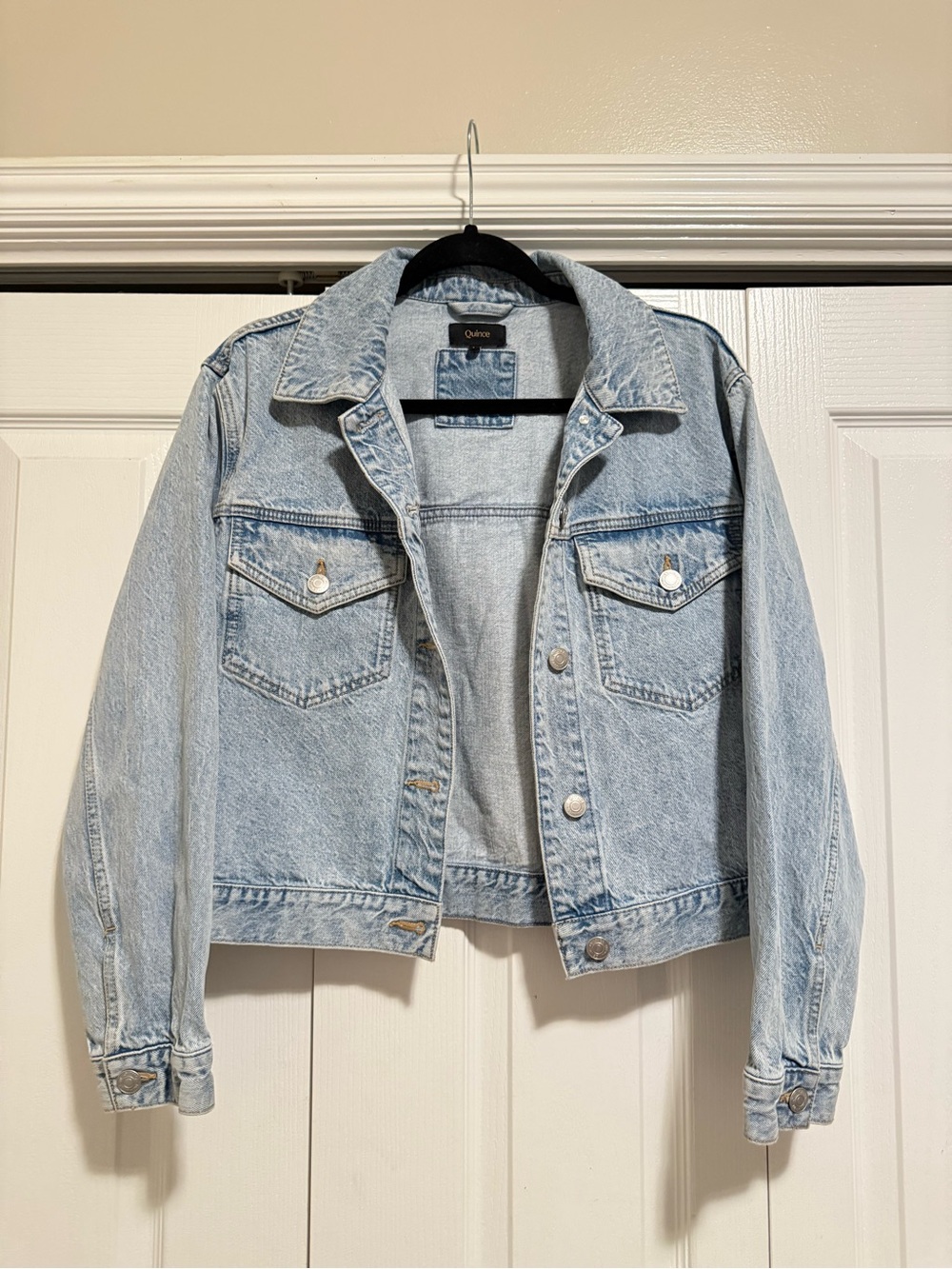 Quince Light Blue Denim Trucker Jacket